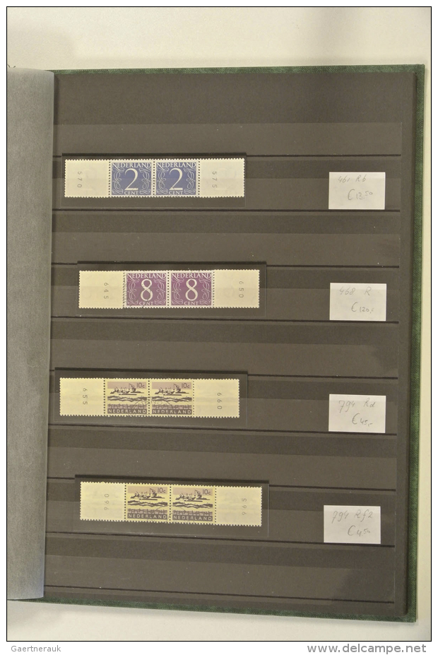 Stockbook With A CANCELED Collection Coil Stamps Of The Netherlands. Contains Only Definitive Stamps In Strips Of... - Autres & Non Classés