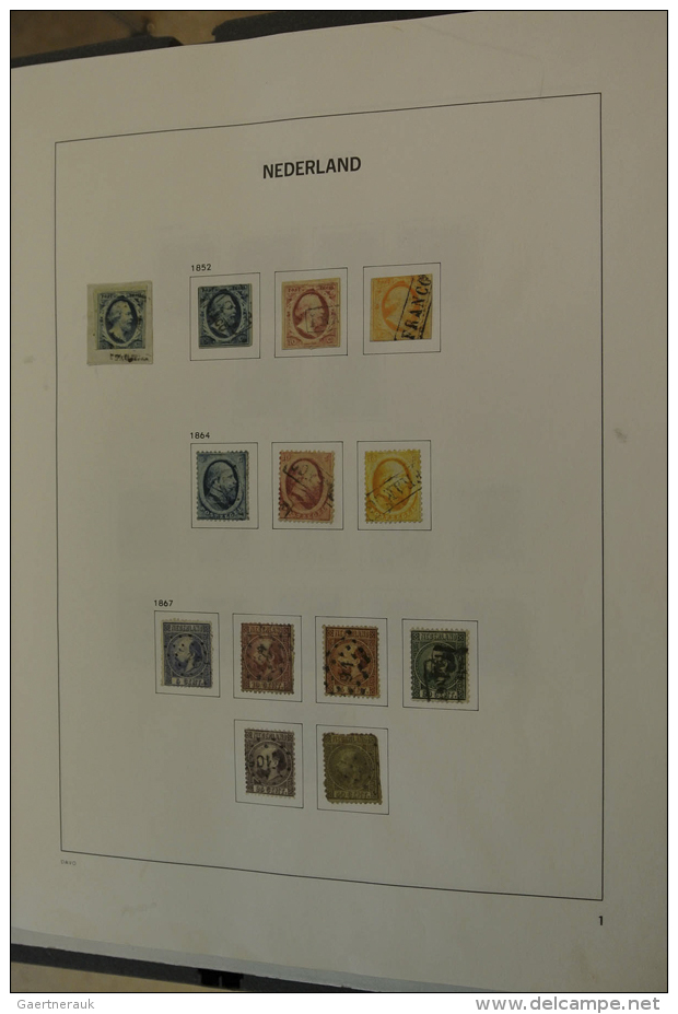 1852/1997: Nicely Filled, MNH, Mint Hinged And Used Collection Netherlands 1852-1997 In 4 Davo Albums. Collection... - Autres & Non Classés