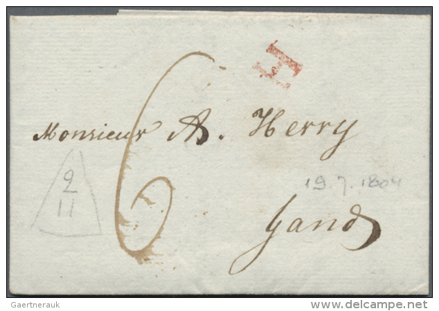 1768/1804, Lot Von 12 Briefen Mit Roten "H" Mit Und Ohne Kreis Und 8eckig (D) - ...-1852 Préphilatélie