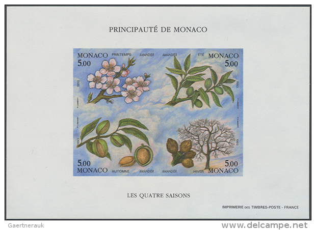 1993, The Four Seasons (Almond Tree), IMPERFORATE Souvenir Sheet, 16 U/m Copies. Maury BF63 Nd - 2.960,- &euro;.... - Autres & Non Classés