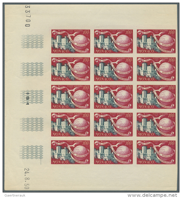 1949, 75th Anniversary Of UPU (Michel Nos. 401/07), Lot Of 20 Imperforated Sets (17 U/m And Three Hinged). Maury... - Autres & Non Classés