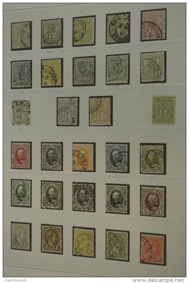 1882/2013: Well Filled, MNH, Mint Hinged And Used Collection Luxembourg 1882-2013 In 4 Luxe Safe Albums. Collection... - Autres & Non Classés
