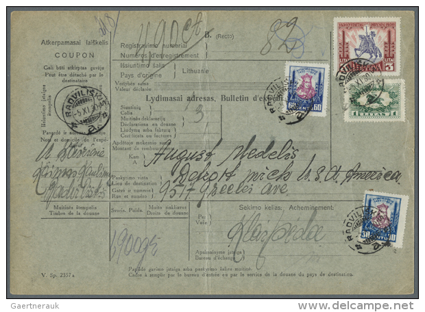 1923/1942, Assortment Of 44 Commercial Covers/cards Chiefly To Foreign Destinations, Only Mid To Better Items,... - Lituanie