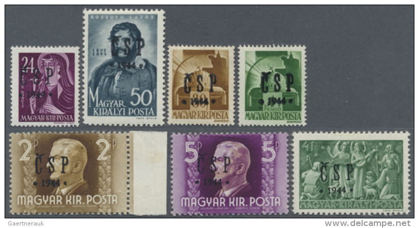 1944/1945, Mint Collection Of 49 Stamps: Chust Issue ( Ð¥ÑƒÑÑ‚/Ð“ÑƒÑÑ‚/Hust/Huszt) Michel Nos. 1/30 Excl. Nos 27... - Ukraine Sub-Carpathique
