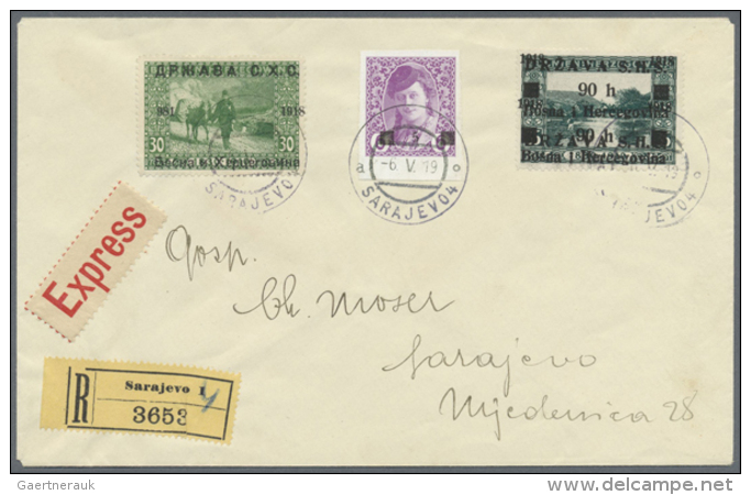 1919, Lot Of 13 Covers Mainly Bearing Overprint Stamps, Incl. Registered And Express Mail, Some Very Attractive... - Autres & Non Classés