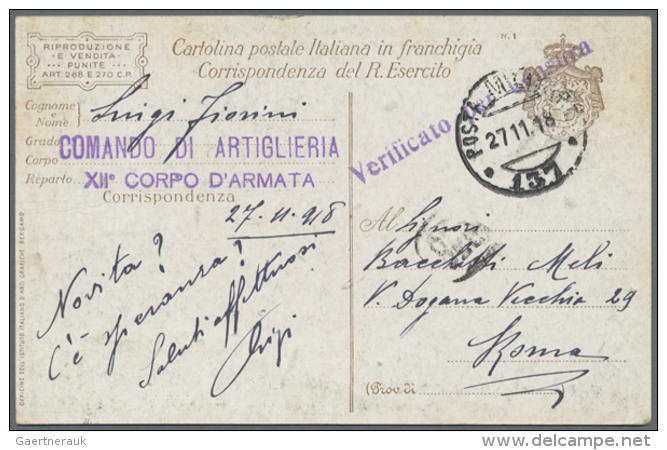 1914/1918 Collection Of Mostly Different, Mostly Used 60+ "cartolina In Franchigia". (D) - Non Classés