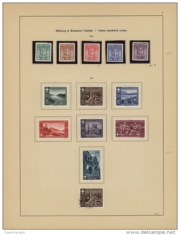 1944, Mainly Mint Collection On Album Pages Incl. Definitives Coat Of Arms In Both Perforations. (D) - Non Classés