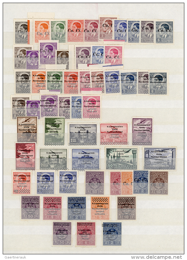 1941, Mint Collection Of 59 Values, All Signed, Few With Slight Toning Spots, Comprising Sass. Nos. 1/33, PA 1/10... - Lubiana