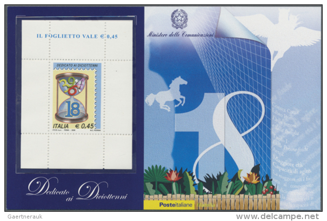 2006, Set Of Two Mini Sheets "18th Birthday" Rose And Blue, Both With The Original Envelopes And  Official Letter... - Non Classés