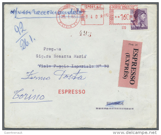 1950/1980 (ca.), Holding Of Apprx. 315 Commercial Covers/cards, Mainly Bearing Frankings "Michelangiolesca" And... - Non Classés