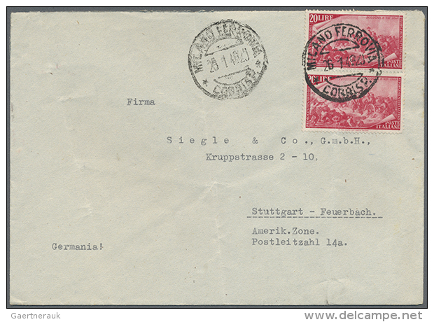 1940/1951, Lot Of Apprx. 50 Commercial Covers To Germany, Some With (stronger) Postal Wear, Incl. Airmail,... - Non Classés