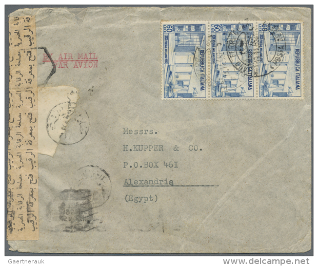 1900 - 1955 (ca.), Posten Von Etwa 30 Bedarfsbelegen Nach &Auml;gypten, Dabei Ansichtskarten Und Briefe U.a. Mit... - Non Classés