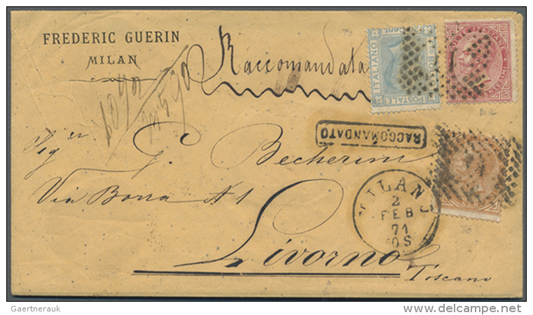 1871/1949, Italy/Area, Group Of Six Better Entires, E.g. 1871 Registered Cover, 1933 Vatican 2 Lire, 1934 1st... - Non Classés