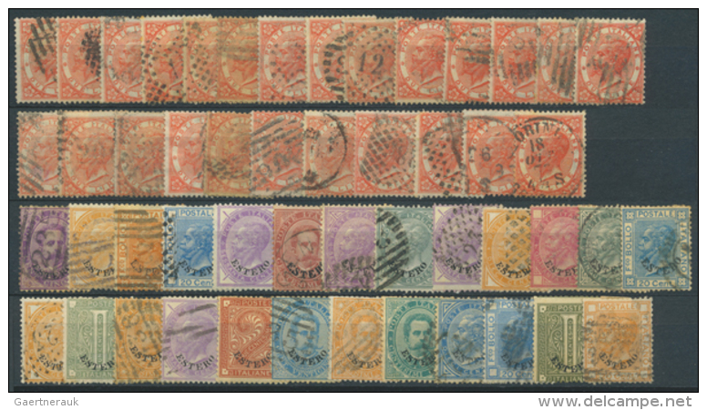 1863/1888, Gestempeltes Lot Mit 25 Werten 2 Lire Orange (Sass.Nr. 22 - Diese Alleine 3.750,- &euro;), Ferner... - Non Classés