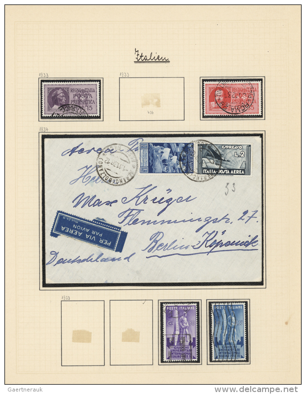 1863/1938, Used Collection On Album Pages With Many Interesting Issues, Definitive Sets Up T O High Values,... - Non Classés