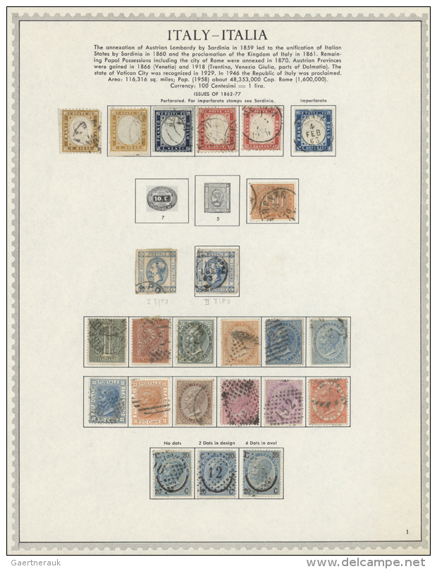 1862/1968, Sauber Gestempelte Sammlung Im Vordruckalbum, Ab Der Ersten Ausgabe Mit U.a. Je 2 Werten 10 C. Braun Und... - Non Classés