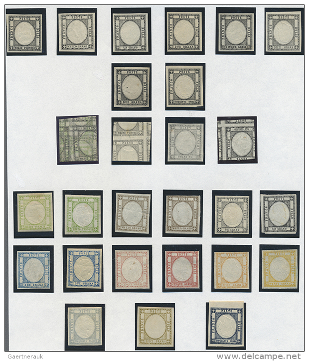 1861, 1st Issue In Grana Currency (Neapolitan Province), Specialised Assortment Of 27 Stamps, Also Showing... - Non Classés