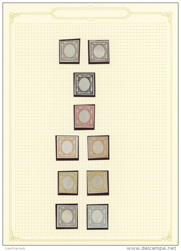 1861, Mint Collection Of 10 Values Of 1st Issue, Comprising E.g. 1 Gr. Black, 2 Copies 20 Gr. Yellow, Some Signed... - Non Classés