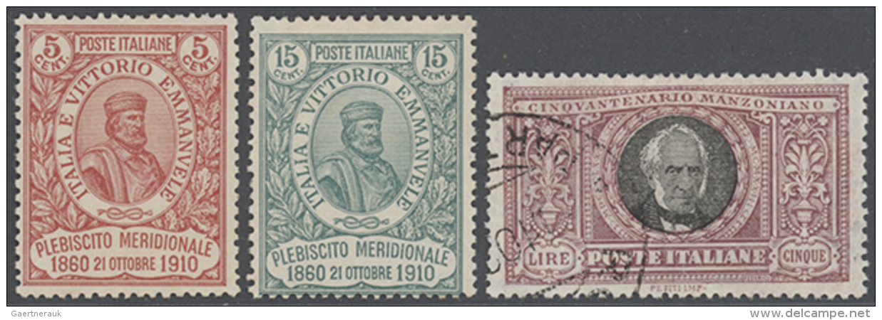 1861/1971, Mint And Used Collection In Two Lighthouse Albums With Many Better Issues, E.g. 1910 Garibaldi, 1923 5l.... - Non Classés