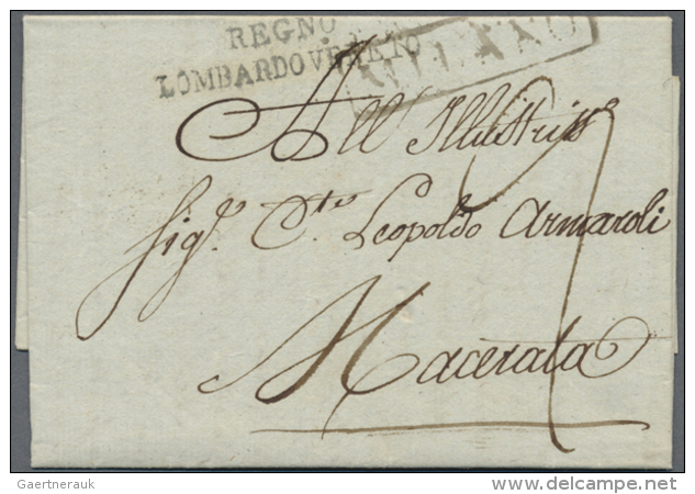 1818/1860, Interesting Lot Of Ca. 23 Folded Letters Abroad With Many TRANSIT-handstamps, Mostly To Spain,... - Non Classés