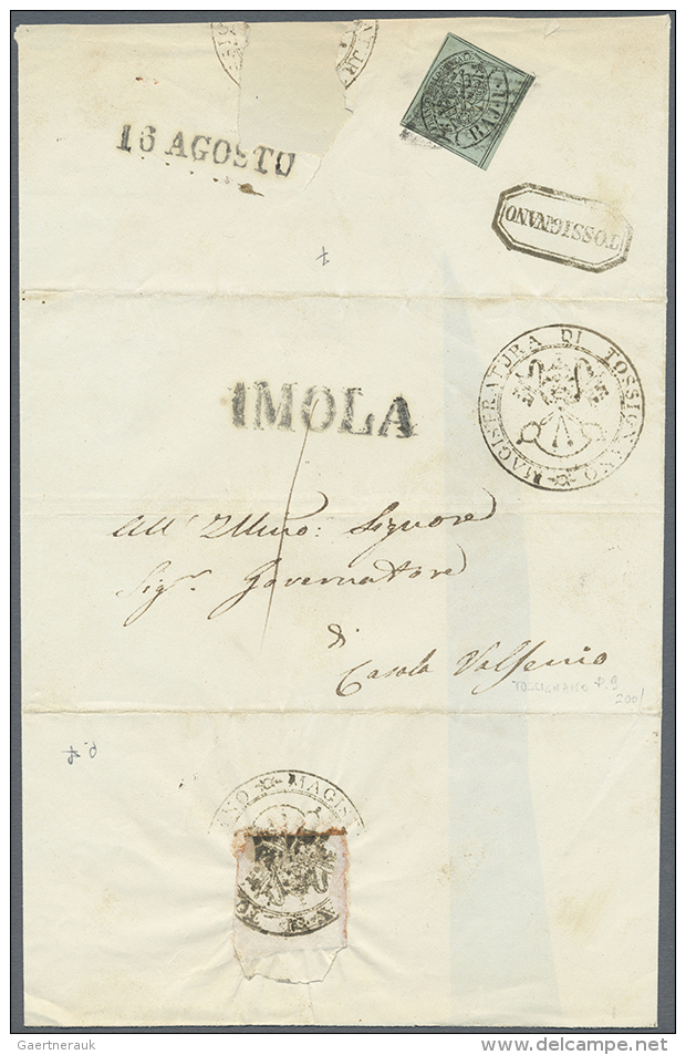 1852/1870 - 37 Frankierte Briefe Nahezu Ausschlie&szlig;lich Aus Der Bajocchi-Zeit Im Marini Album. Dabei... - Etats Pontificaux