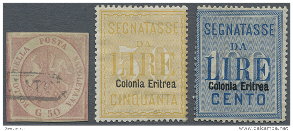 1851/1903, Italian Area, Lot Of Nine Stamps, Varied Condition, Partly Doubtful And Valuated Very Cautiously,... - Etats Pontificaux