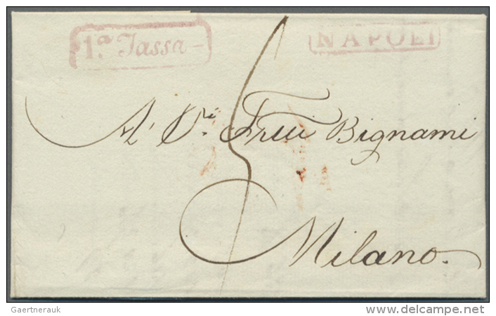 1610/1848 (ca) NAPLES 40+ Letters From The Kingdom Of Naples / Napoli (D) - ...-1850 Préphilatélie