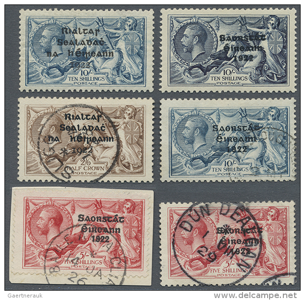 1922/1935, Sealadach/Saorst&aacute;t Overprints On Seahorses, Mint And Used Assortment Of 15 Stamps, E.g. 1922... - Autres & Non Classés