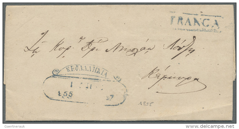 1825/1861 10 Briefe (8 Briefe Aus Zante, 1 Brief Aus Triest Nach Zante Und 1 Brief Aus Kefalonia) (D) - Iles Ioniques