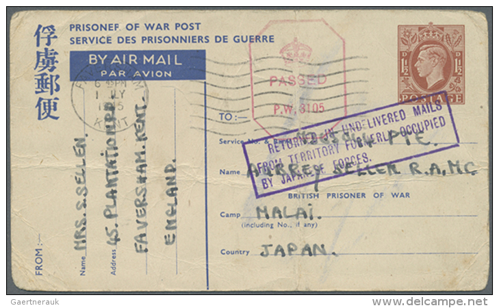 1941/1945 (ca.), POW MAIL: Accumulation With About 75 Used POW Airmail Lettersheets And Postcards Incl. Different... - Autres & Non Classés