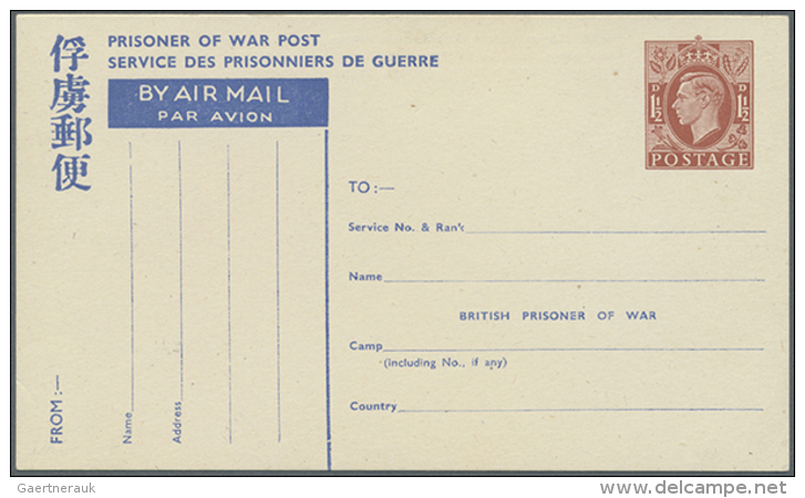 1941/1945 (ca.), POW MAIL: Accumulation With 67 POW Airmail Lettersheets And Postcards Incl. Different Types And... - Autres & Non Classés