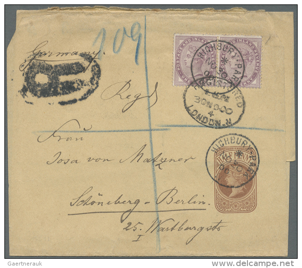 1860/1913, Group Of 18 Used Stationery Wrappers, Mainly Sent Ot Foreign Destinations, Some Uprated, Registered Mail... - Autres & Non Classés