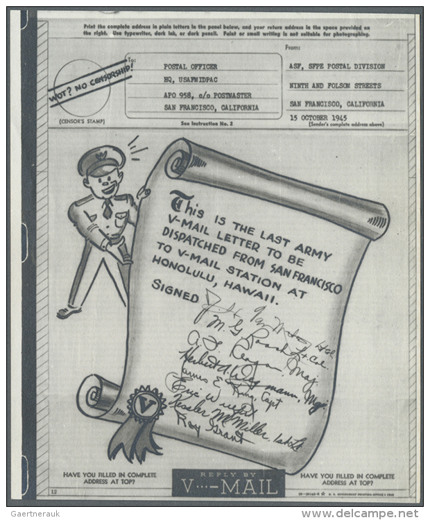 1942/1945 (ca.), AIRGRAPHS: Unusual Accumulation With 18 Unused Formular Items Incl. Christmas Greeting Forms Some... - Service