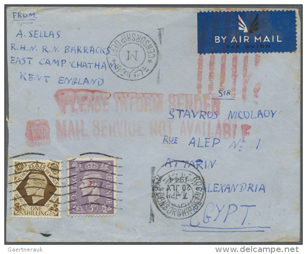 1926/1944, Lot Of Four Airmail Covers (plus One Front), Only Better Items (single Lots), 1926 1st Airmail S.S.... - Andere & Zonder Classificatie