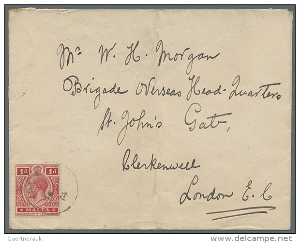 1855/1944, GB/British Europe, Group Of Eight Better Entires, E.g. QV Frankings (SG 62, 72, 194), Censored Mail,... - Autres & Non Classés