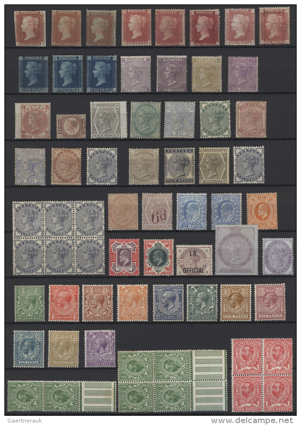 1841/1925 (ca.), Mint Collection Of 66 Stamps, Main Value In The QV Issues, From 2 Copies 1d. Red, Showing A Nice... - Autres & Non Classés