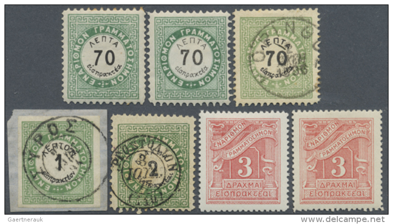 1875/1943 (ca.), Accumulation Of The POSTAGE DUES On Old Album Pages With A Large Quantity Of Stamps Incl. Better... - Autres & Non Classés