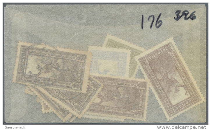 1901/1917, Definitives "Hermes" And "Iris", Comprehensive Accumulation Of Several Hundred Stamps In Glassines, Well... - Autres & Non Classés
