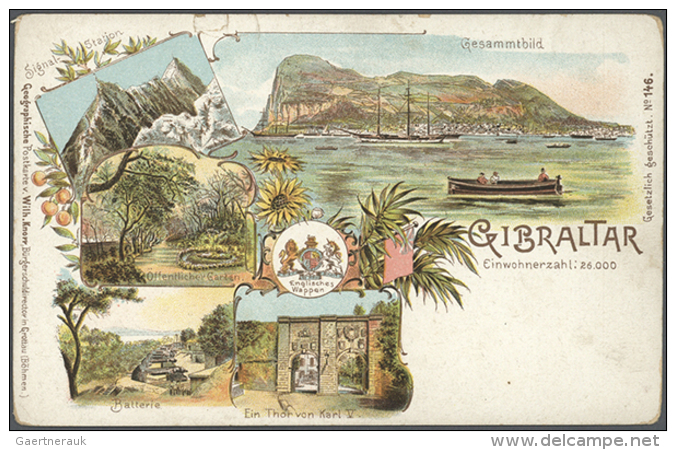 1900/1960, Lukratives Lot Mit Ungef&auml;hr 700 Historischen Ansichtskarten Des Felsenstaates Mit Einigen... - Gibraltar