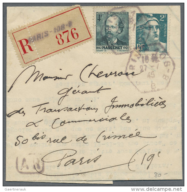 1941/1945, Lot Von &uuml;ber 70 Bedarfs-Briefen/-Karten, Dabei Sondermarken-Frankaturen Mit U.a. Petain 1943 Im... - Autres & Non Classés