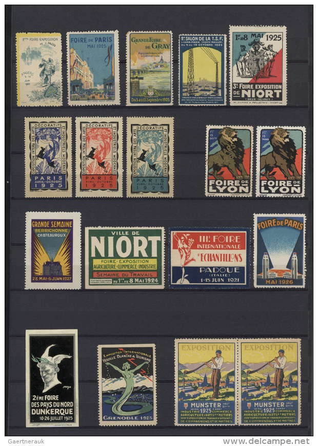 1897/1960 (ca.), Collection Of Apprx. 700 Vignettes With Main Value In The Pre-war Issues, Almost Exclusively... - Autres & Non Classés