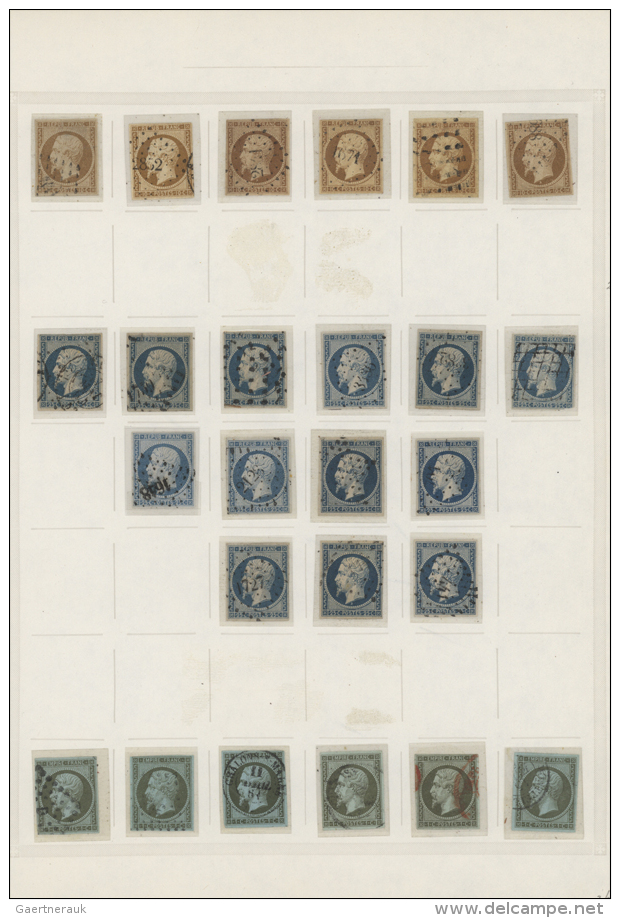 1852/1860 (ca.), NAPOLEON PRESIDENCE AND EMPIRE ND, Specialised Collection Of Apprx. 320 Stamps Mounted On Album... - Autres & Non Classés