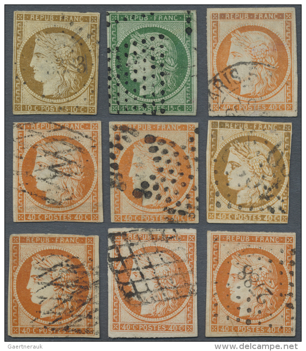1849, Ausgabe Ceres, Mehrfachposten Mit Vielen Vollrandigen Gut Erhaltenen St&uuml;cken In Unterschiedlichen... - Autres & Non Classés