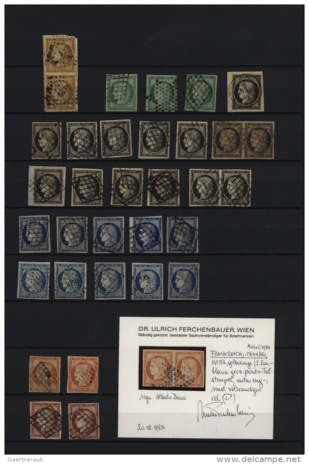 1849/1850, Specialised Collection Of 1st Issue With 35 Stamps, Showing E.g. 10c. Bistre Vertical Pair, Three Copies... - Autres & Non Classés