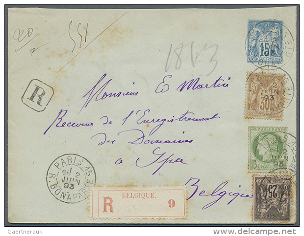 1806/1893, Group Of Five Better Entires From Some Pre-philately, Attractive Frankings Etc. (D) - Autres & Non Classés