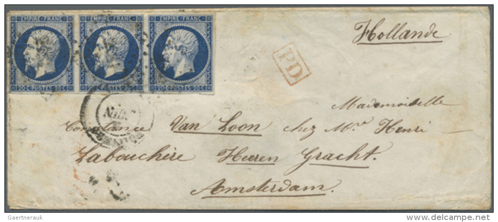 1856 -1950 (ca.), Posten Von Etwa 50 Belegen, Dabei Diverse Fr&uuml;he Sendungen In Die Niederlande, Meist Gute... - Autres & Non Classés