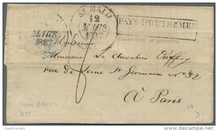 1772/1878, 155 Letters Sent From France To Exlusively Foreign Destinations Including Some Overseas. Useful Lot With... - Vide