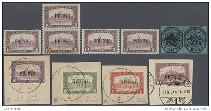 1850/1924, Accumulation Of Several Better Issues In One Old Stockbook, Incl. Fiume, Old Italien States And More,... - Fiume