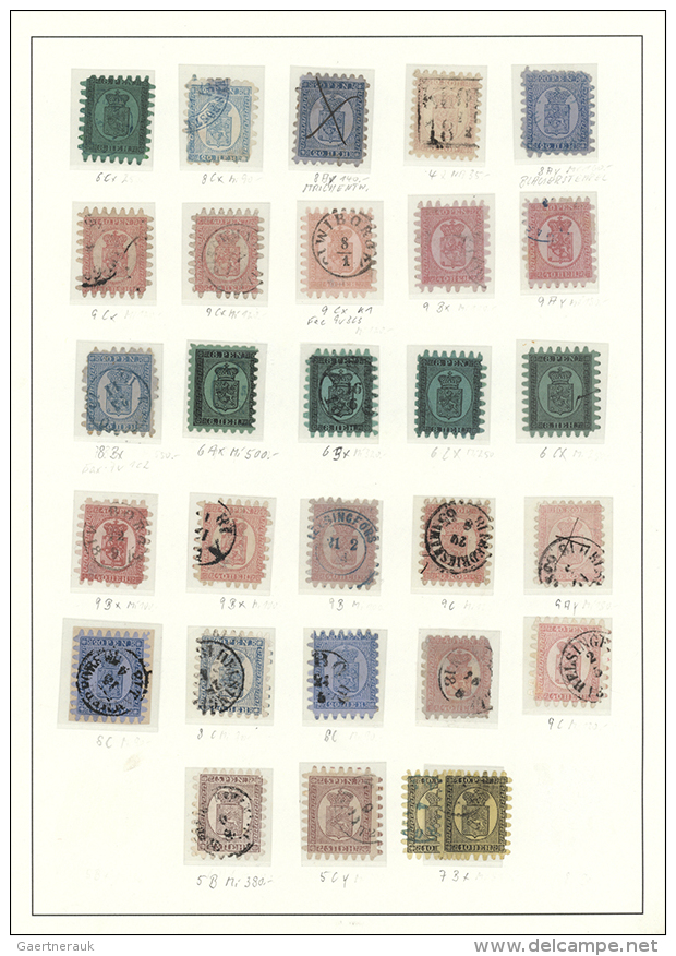 1856/1994, Mainly Used Collection In 2 Illustrated Albums With Many Coat Of Arms Issues, Also Incl. (Mi.No.47 And... - Autres & Non Classés