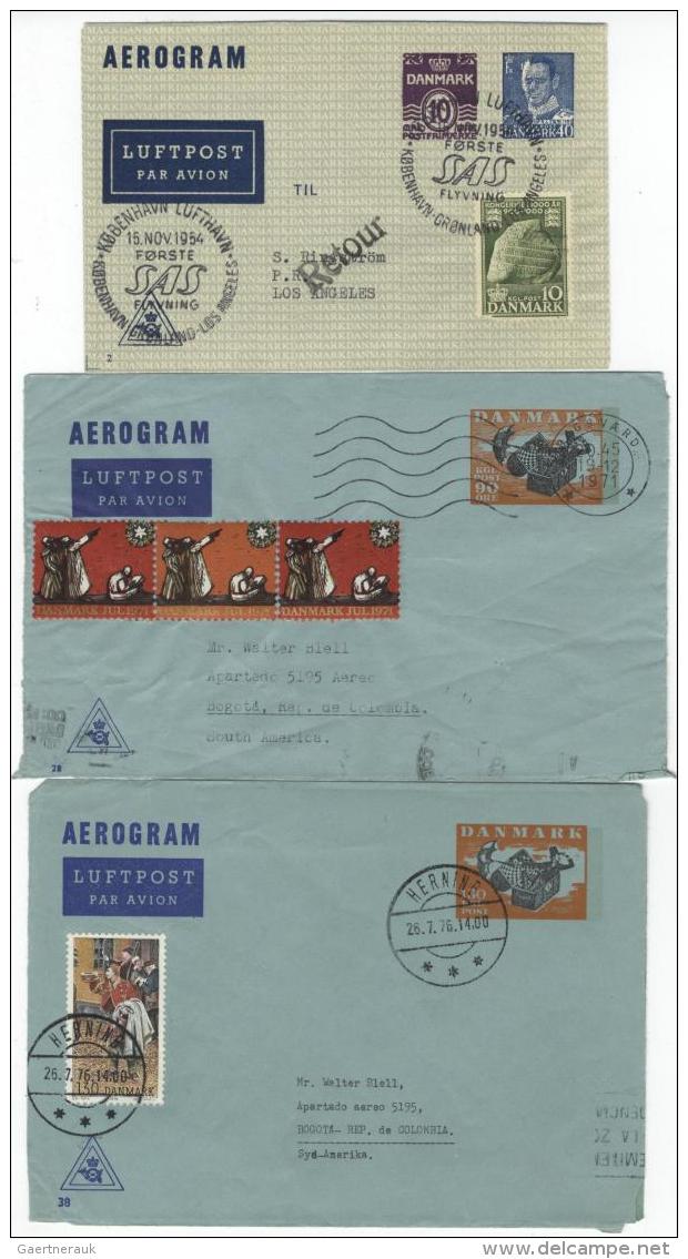 Posten Mit 23 Aerogrammen Ab 1954 Meist Bedarf Nach Kolumbien (D) - Autres & Non Classés